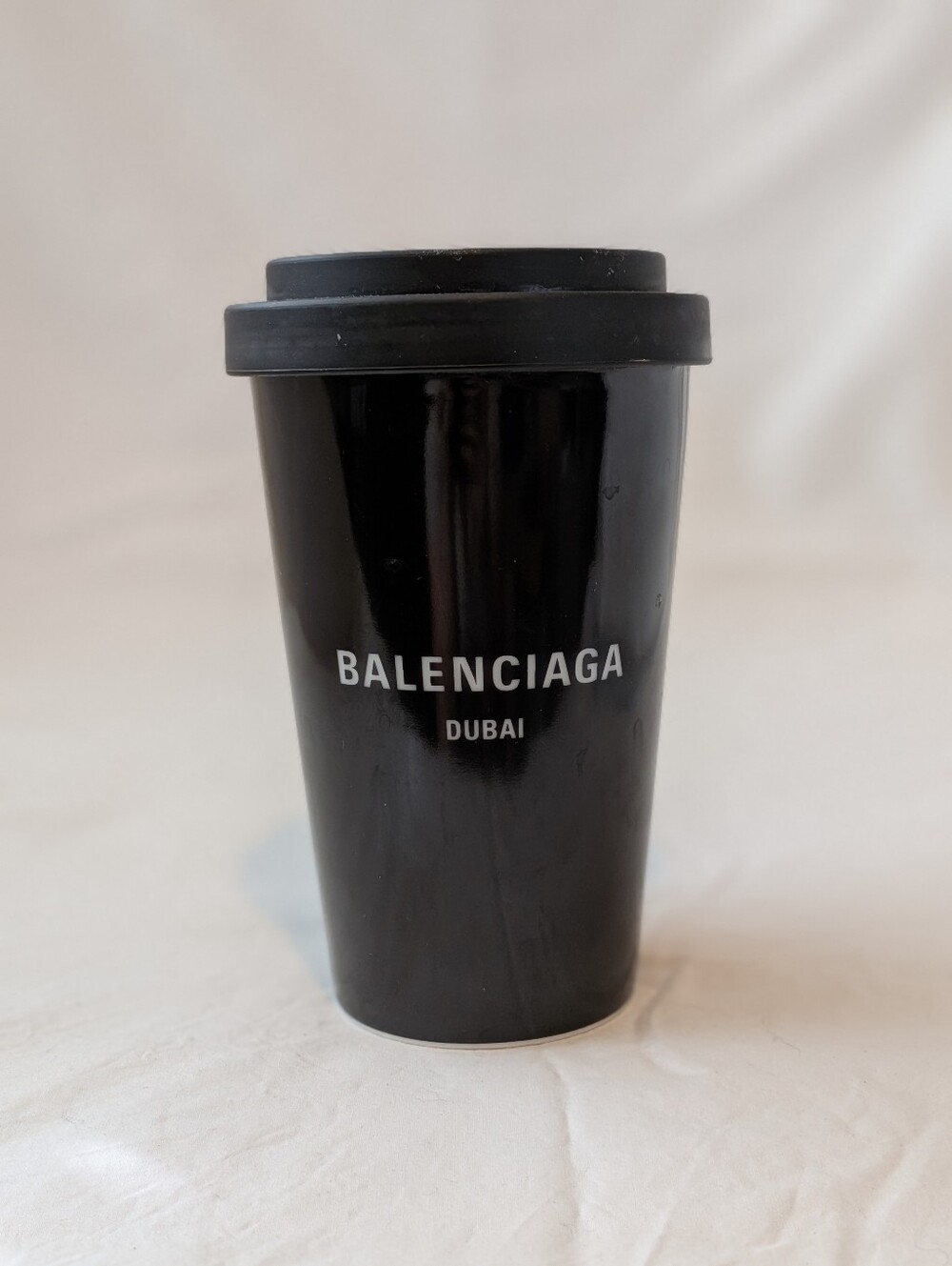 BALENCIAGA Porcelain Black Coffee Cup Mug DUBAI
